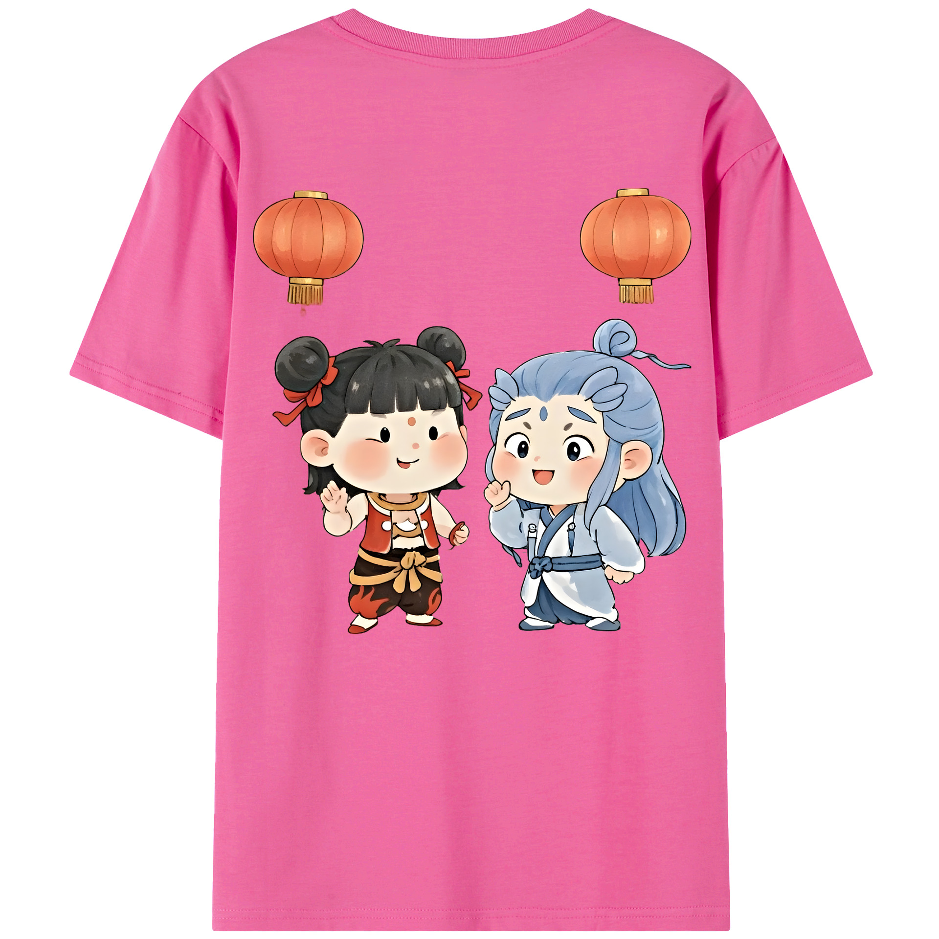 （画像用） Ne Zha 2 ナタ 魔童の大暴れ レディース半袖Tシャツ(バックプリント)